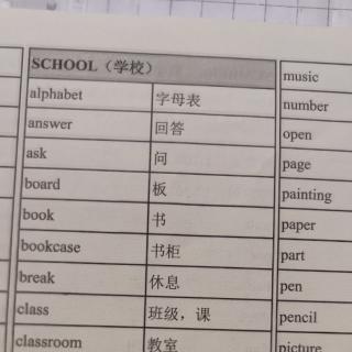 剑二分类:school学校