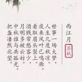 北宋苏轼《西江月》