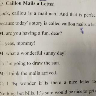 Caillou Mails a Letter