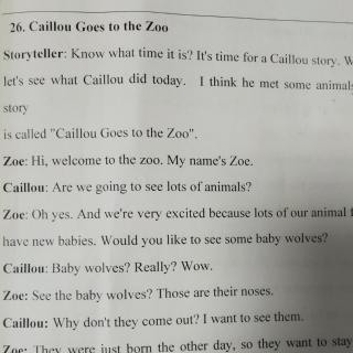 Caillou Goes to the Zoo