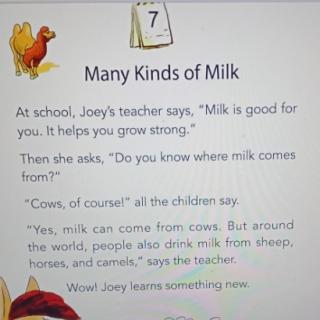 Many kinds of milk