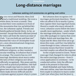 long-distance marriage