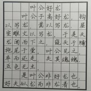 《小古文》36  叶公好龙