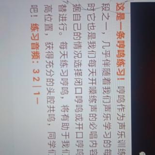 《哼鸣练习》