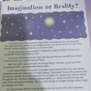 Imagination or Reality