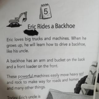 Eric Rides aBackhoe英语作业20221002