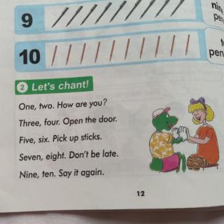 Let's chant. One Two How Are You？Lesson 6