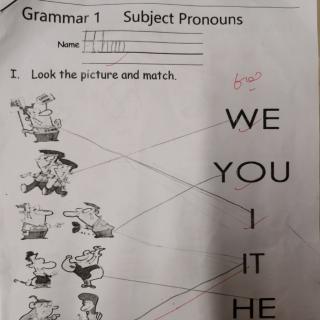 Grammer 1: subject pronouns
