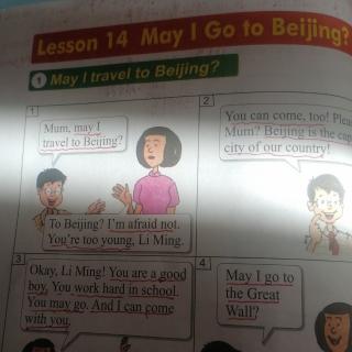 Lesson  14  May  I  Go   to  Beijing?