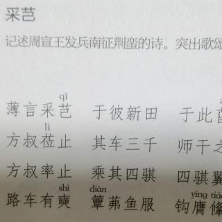 诗经 小雅 采芑