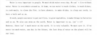 Importance of water