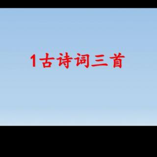 四年级下册 1 古诗词三首