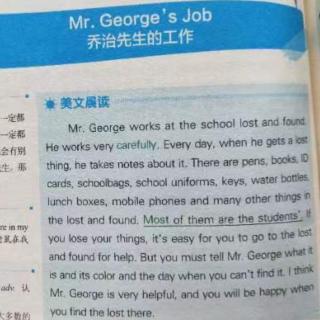 Mr. George's Job