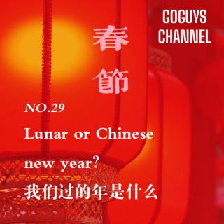 NO.29 Lunar or Chinese new year？我们过的年是什么