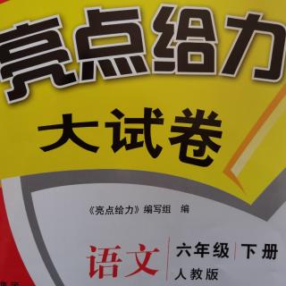 六年级《亮点一单元A卷》阅读题