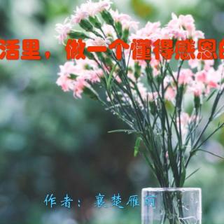 《生活里，做一个懂得感恩的人》作者：襄楚雁丽 诵读：大连伙计