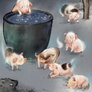 中国童话——七只小猪。