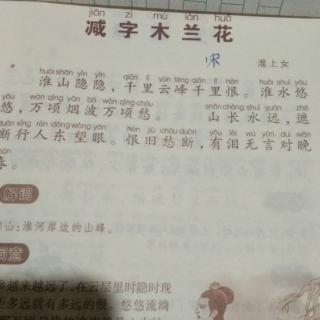 《减字木兰花》宋淮上女