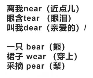 三字经ear和eer组合发音