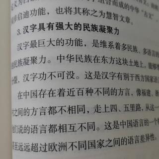 汉字具有强大民族凝聚力