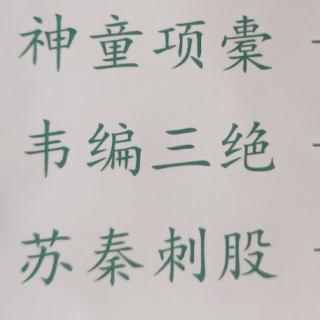 神童项橐，孔子韦编三绝，苏秦刺股