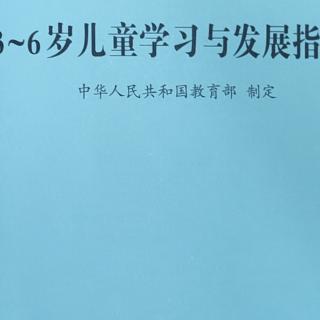 3～6岁儿童学习与发展指南——健康（一）身心状况