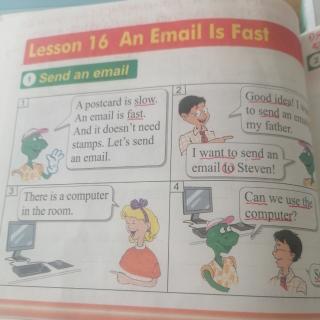 Lesson. 16.  An. Email.  Is. Fast