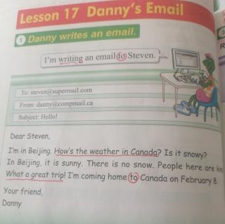 Lesson.  17.  Danny's.  Email