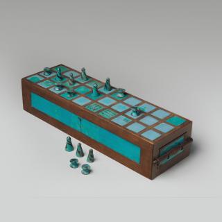 塞尼特棋的棋盘和棋子·大都会艺术博物馆