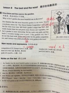 NCE 2 Lesson 8 The best and the worst 词汇