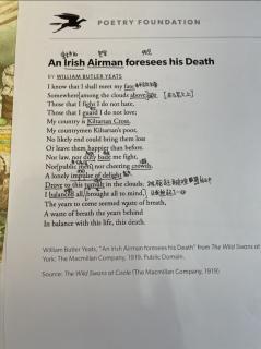 An Irish Airman foresees his Death