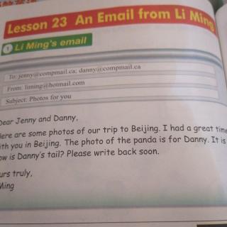 Lesson. 23.  An. Email.  from.  Li. Ming