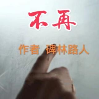 不  再
        作者：碑林路人 