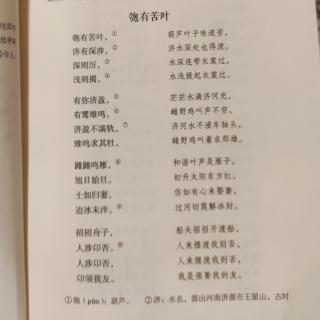 《诗经，邶风，匏有苦叶》