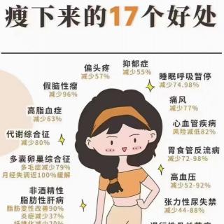 瘦下来的17个好处