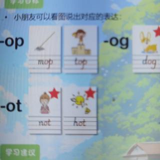 宝贝班 字母组合op og ot