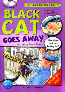 Black cat goes away