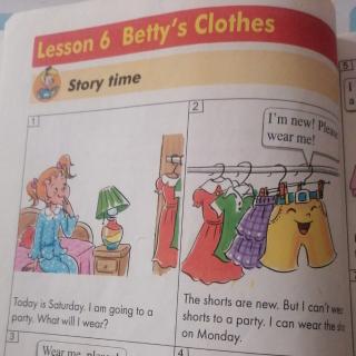 Lesson.  6.   Betty's.  Clothes