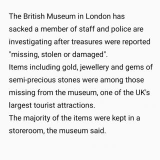 20230821大英博物馆被盗！千年馆藏下落不明