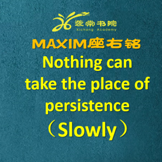 1-Maxim座右铭-Nothing can take the place of