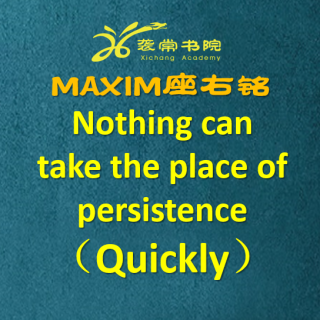 3-Maxim座右铭-Nothing can take the place of