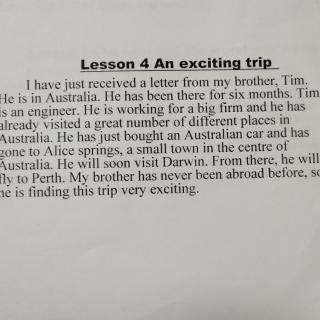 An exciting trip