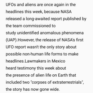 20230919墨西哥“外星人遗骸”上热搜后，NASA的UFO报告也来了