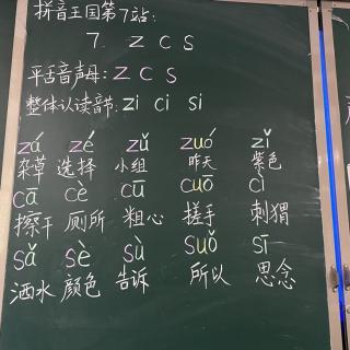 拼音7课《zcs》32页朗读