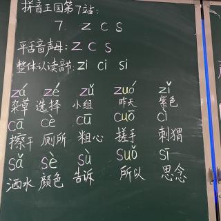 拼音7课《zcs》33页朗读