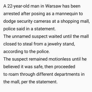 20231025奇葩小偷“出奇招”：波兰男子在商场打烊后大肆行窃