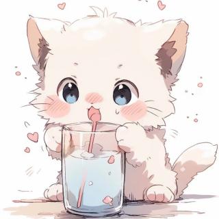 不爱喝水的小花猫