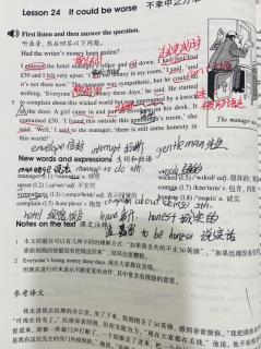 NCE 2 Lesson 24 It could be worse. 课文