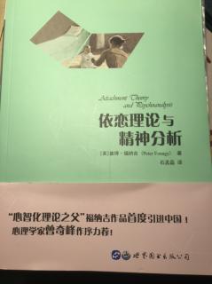 《依恋理论与精神分析》(英）彼得·福纳吉 推荐序 作者序