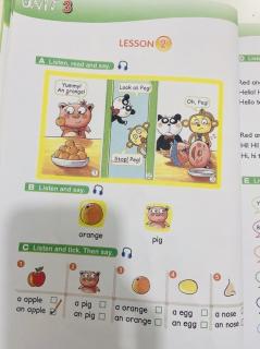 Unit 3 Lesson 2 Look at your red nose. 课文